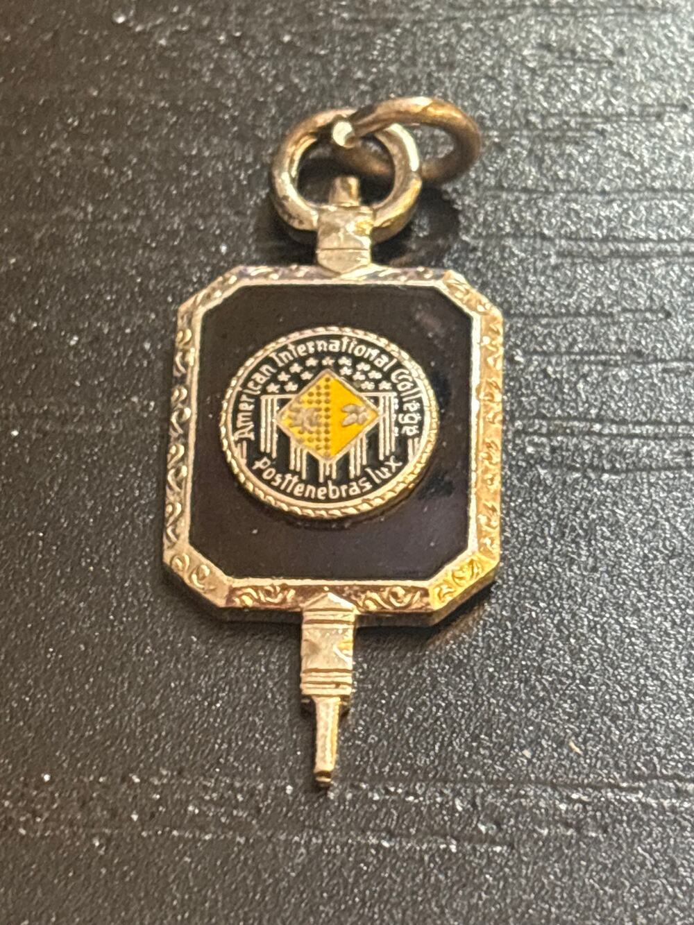Vintage Technical High School Enamel Watch Fob Charm